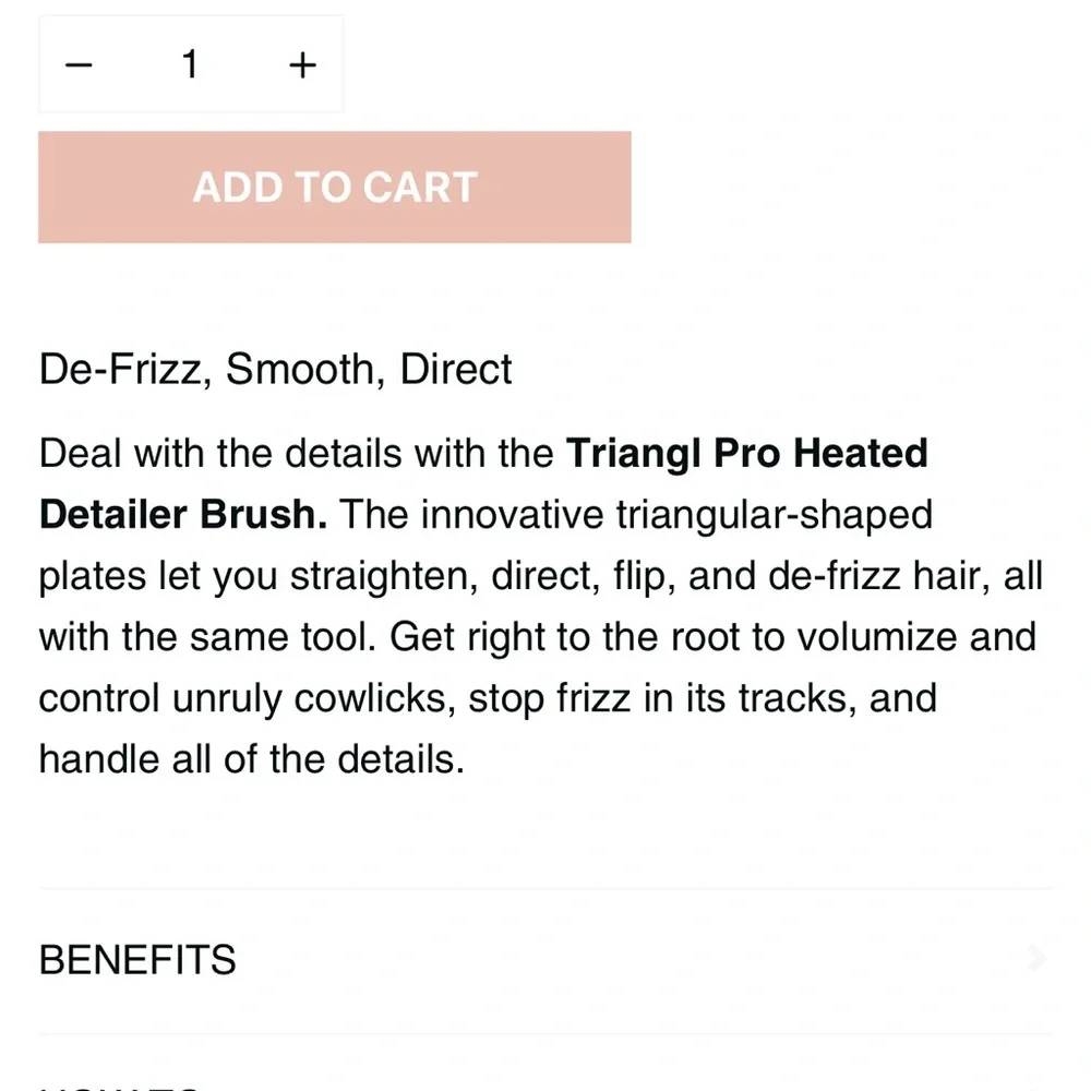 CALISTA Triangl Pro Heated Detailer Brush Daffodil Floral in Color - Picture 5 of 6